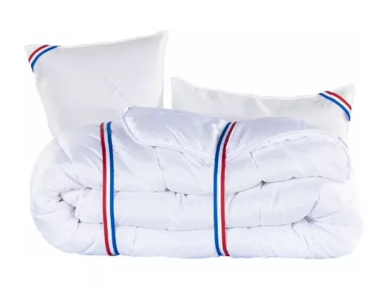 Matelas Thermotec (24 cm), mousse haute densité, ferme, face été/hiver,Couette et Oreiller, 160x200cm