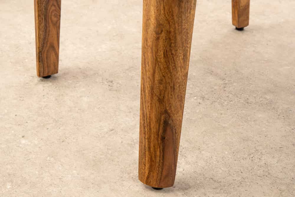 Massiver Stuhl ORGANIC braun Sheeshamholz stone finish handmade