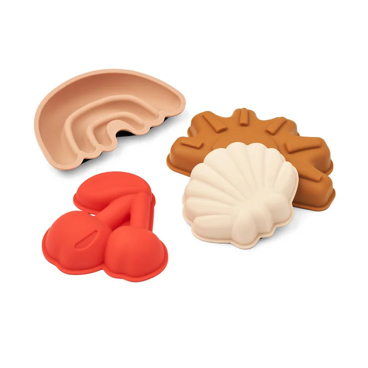 LIEWOOD - Gill Förmchen, Sea Creature, sandy (4er-Set)