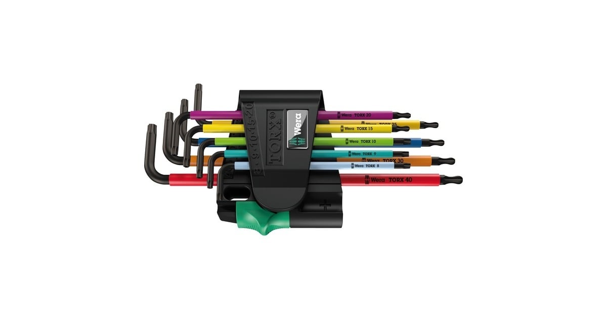 WeraInbussleutelset TORX 967/9 TX BO Multicolour 1 SB  (9-delig, TORX T8 tot T40)