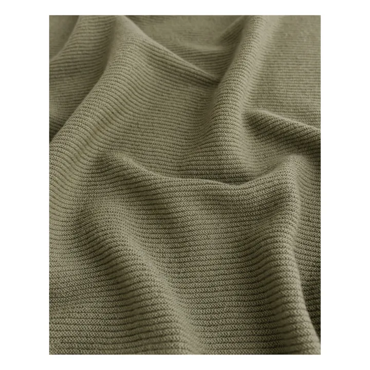 Hvid Couverture Gust Laine Mérinos | Vert kaki