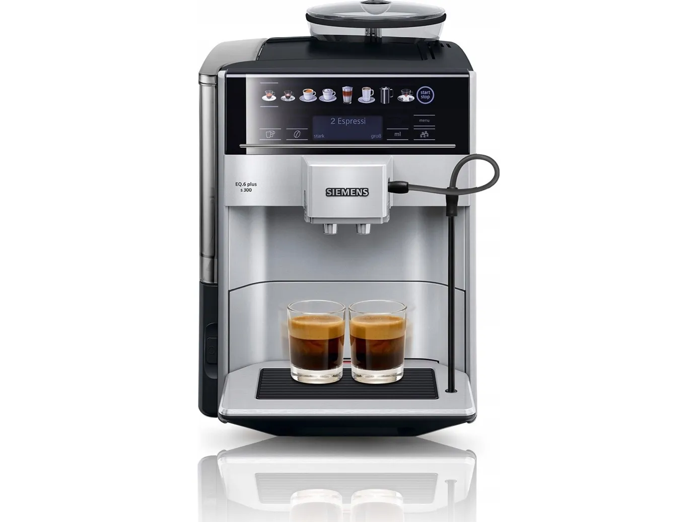 Siemens EQ900 TQ903D03 - Automatisk kaffemaskine med mælkeskummer - 19 bar - rustfrit stål