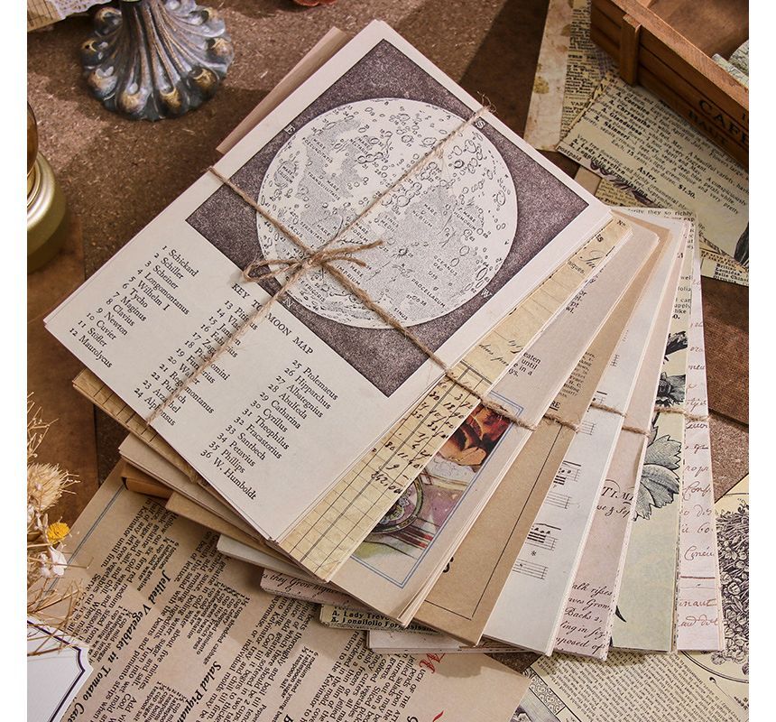 Jun's Journal - Vintage Lettering Diary Achtergrond Decoratief Papier (verschillende ontwerpen)