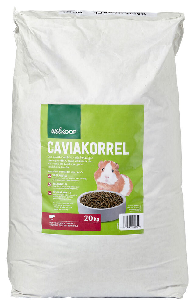 Welkoop Caviakorrel - Caviavoer - 20 Kilogram