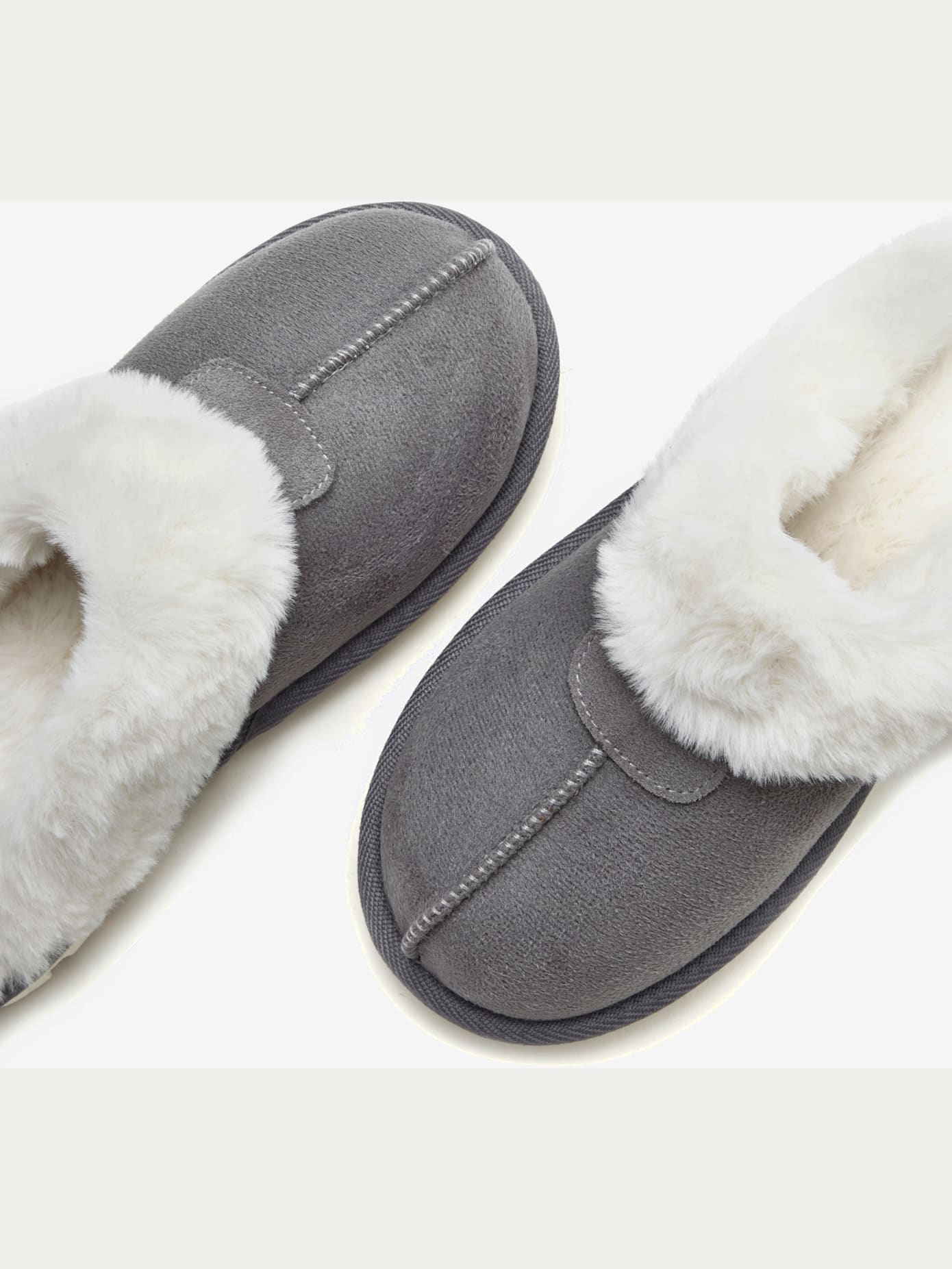 Chaussons en peluche très chaudes, imitation fourrure douce