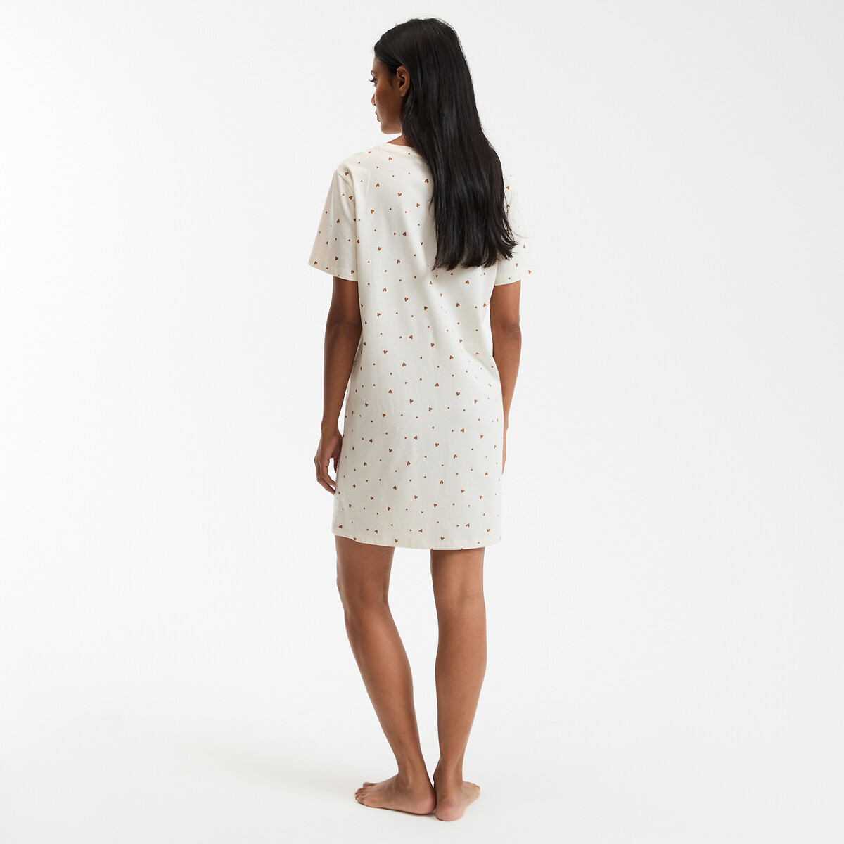 COLEÇÕES LA REDOUTE<br>Camisola de malha de algodão, estampa de coração