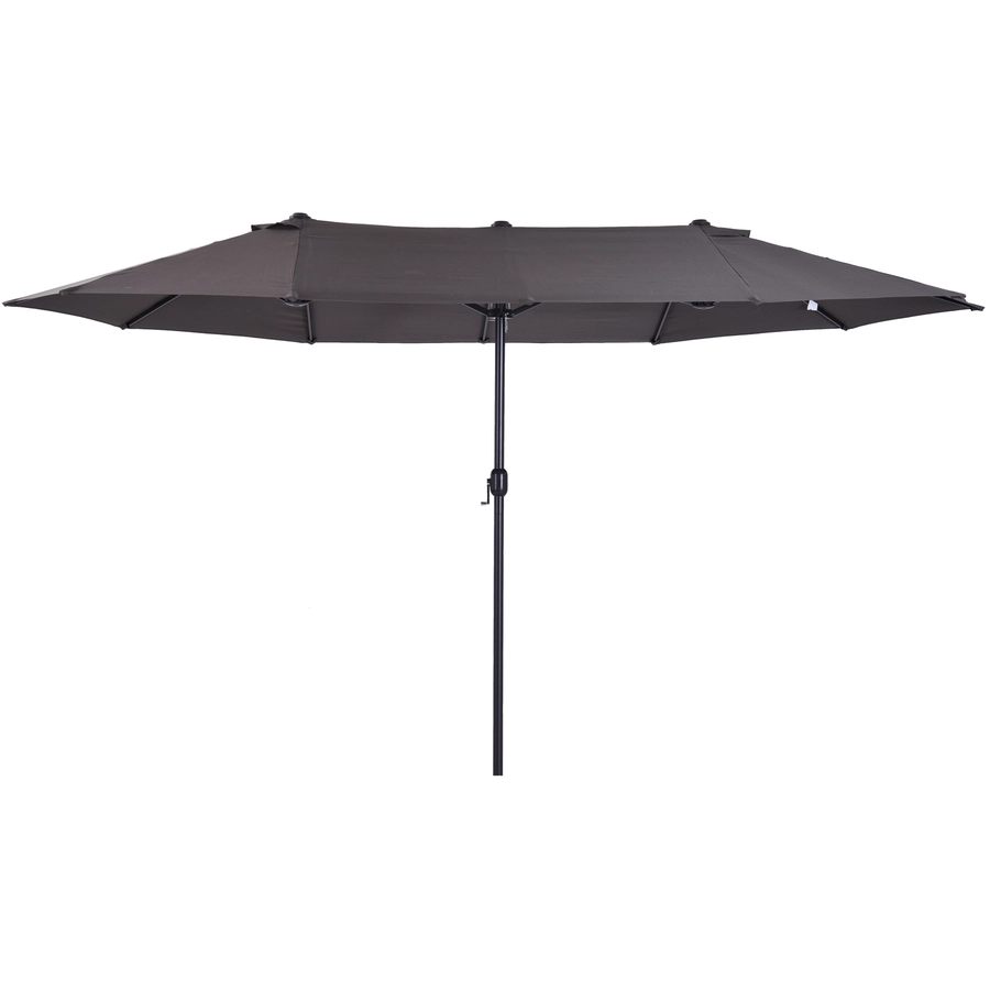Outsunny Marktschirm mit Handkurbel grau