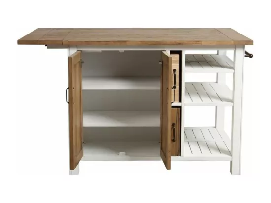 Ilot central Bois-MDF Blanc - Rivages Interior's