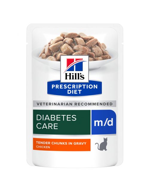 Hill's Prescription Diet M\/D Diabetes\/Weight Management Pouch - Kattenvoer - 12x85 g