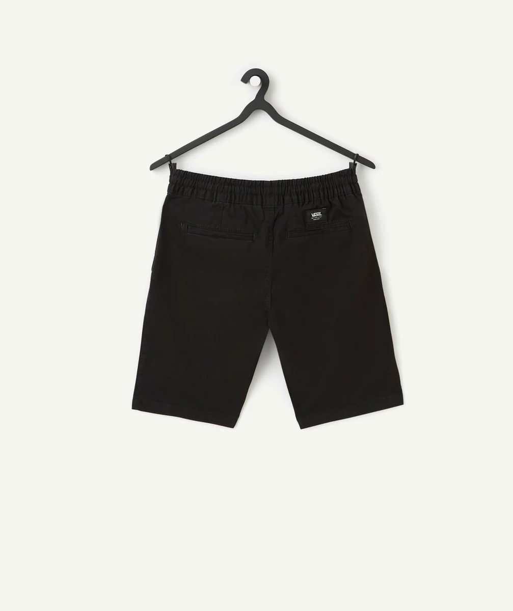 VANSSHORT GARÇON NOIR ÉLASTIQUÉ