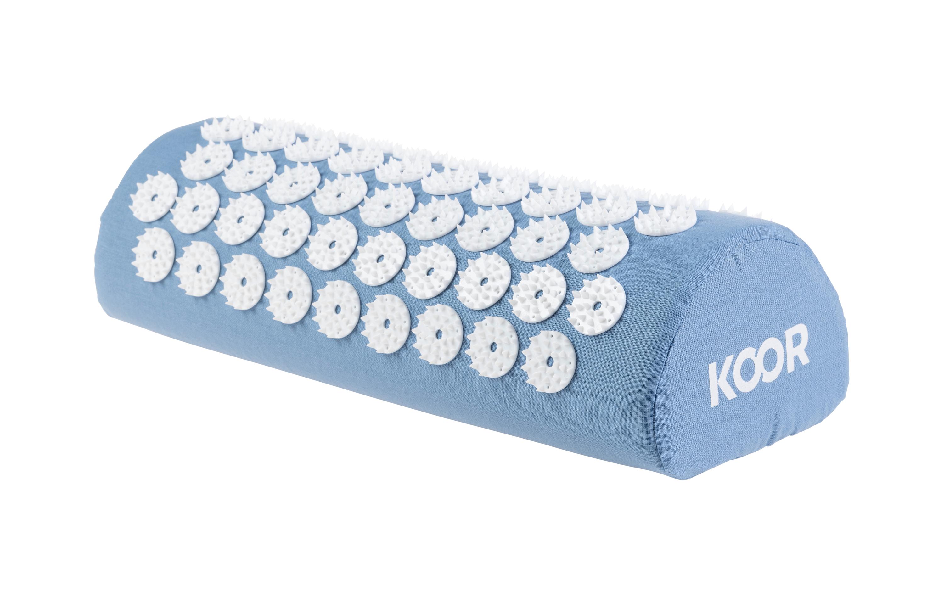 Akupressurmatte mit Kissen Blau/WeissAkupressur-Set aus Stachelmatte und Kissen
