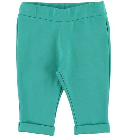 Emporio Armani S?t - Cardigan/Sweatpants - Hvid/Turkis m. Pensle