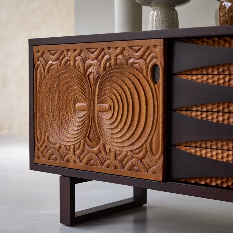 Buffet en acajou massif L 205 cm Frida