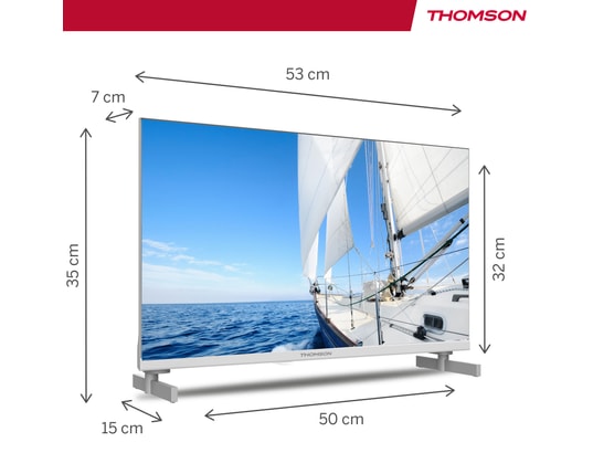 THOMSON - TV LED 60 cm 24HG2S14CW - Google TV - 12Volt - Blanc