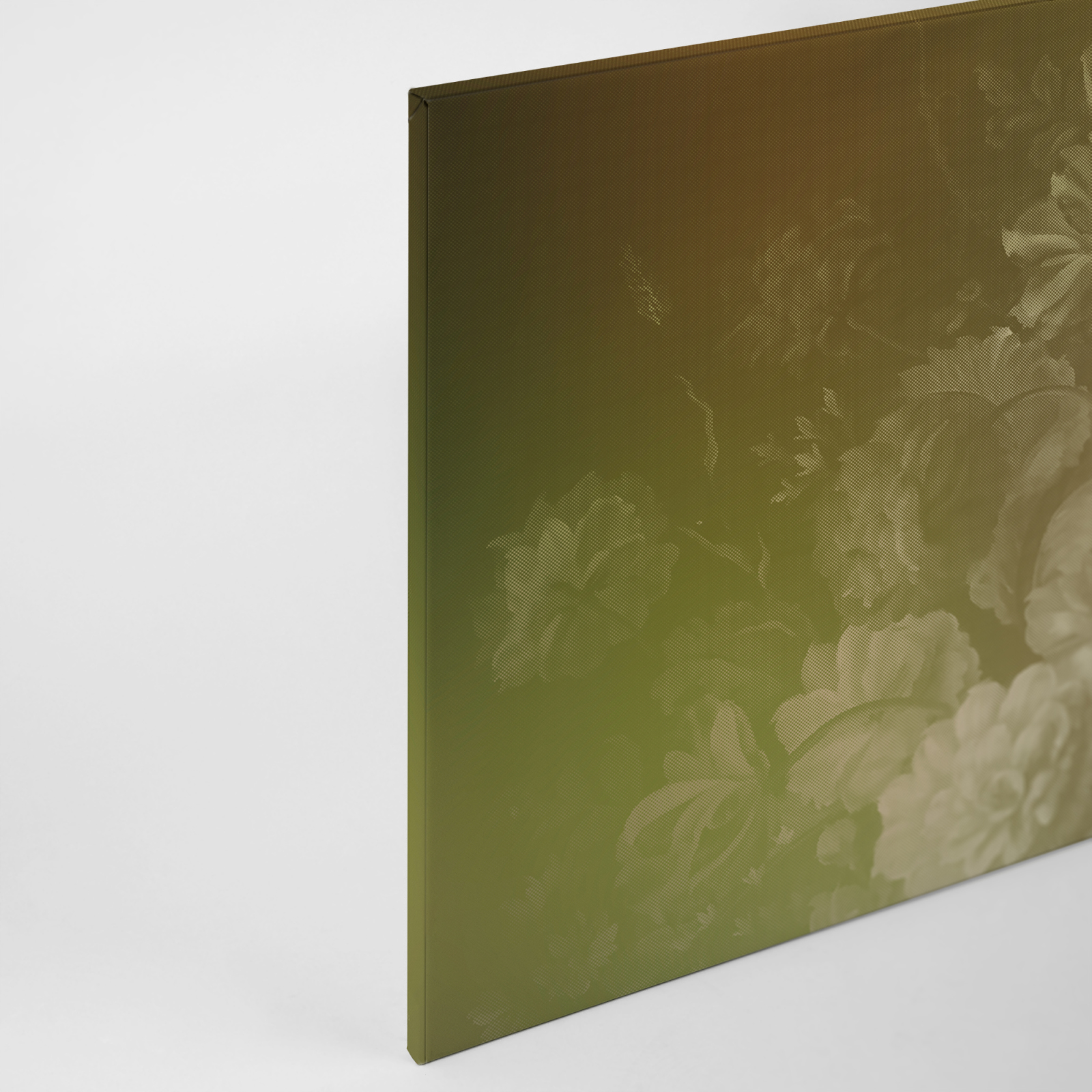 Leinwandbild PASTELLIGE BLUMEN - gelb - 90x60 cm