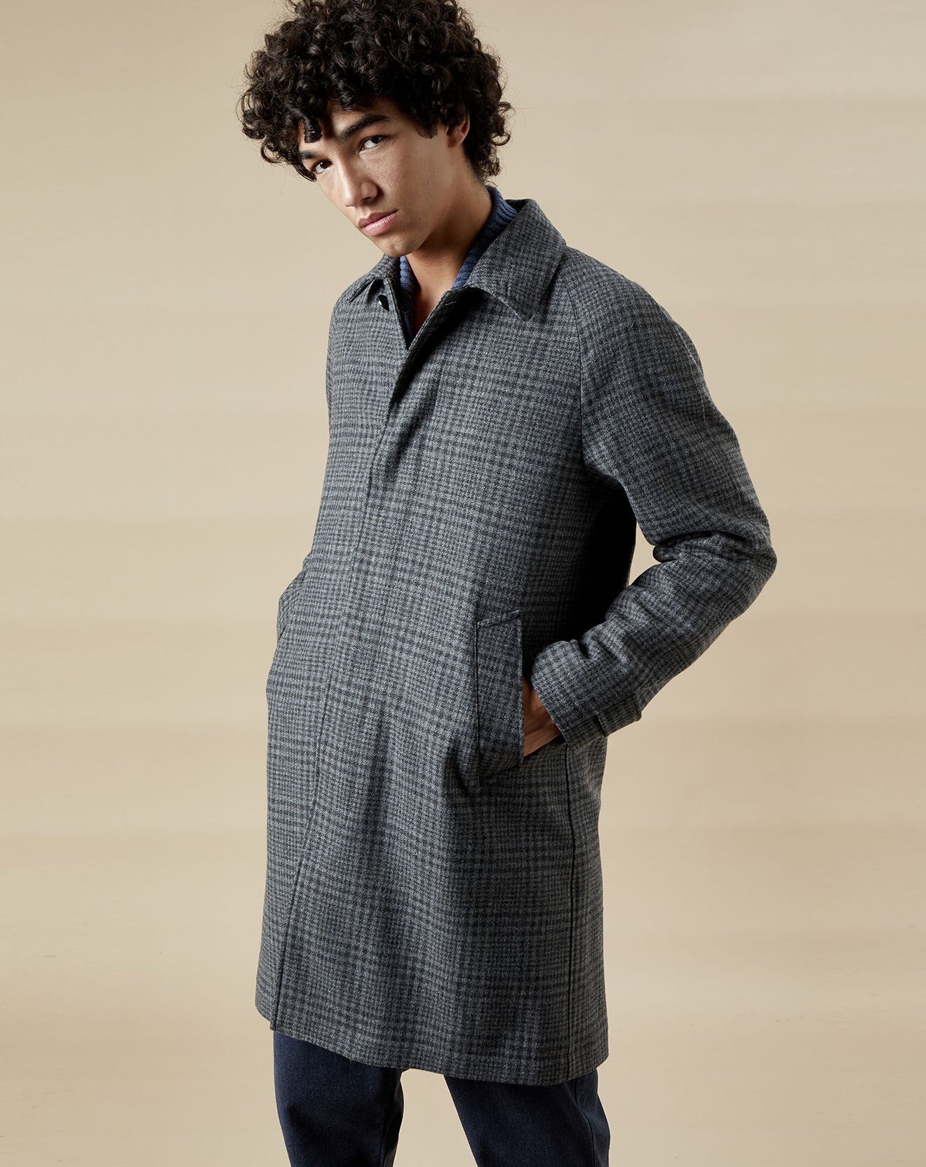 Hartford Manteau en Laine mélangée Calvin gris/charcoal