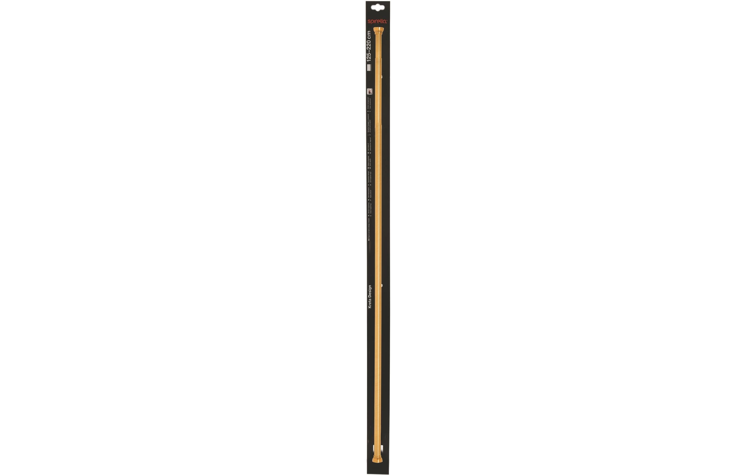 Duschvorhangstange Kreta 125/220 x 2.1 cm, GoldDuschvorhangs-Stange ohne Bohren