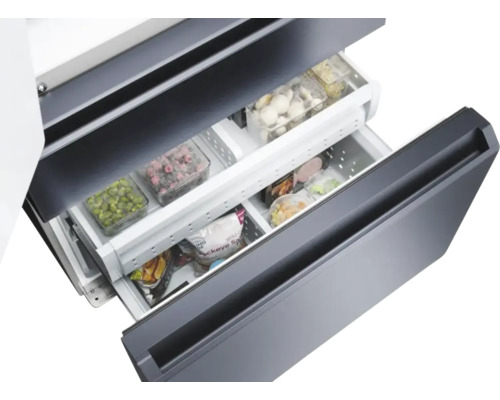French Door koelkast HAIER HFW7918EIMB BxHxD 90,8 x 177,5 x 75 cm Koelgedeelte 323 l Vriesgedeelte 278 l zwart