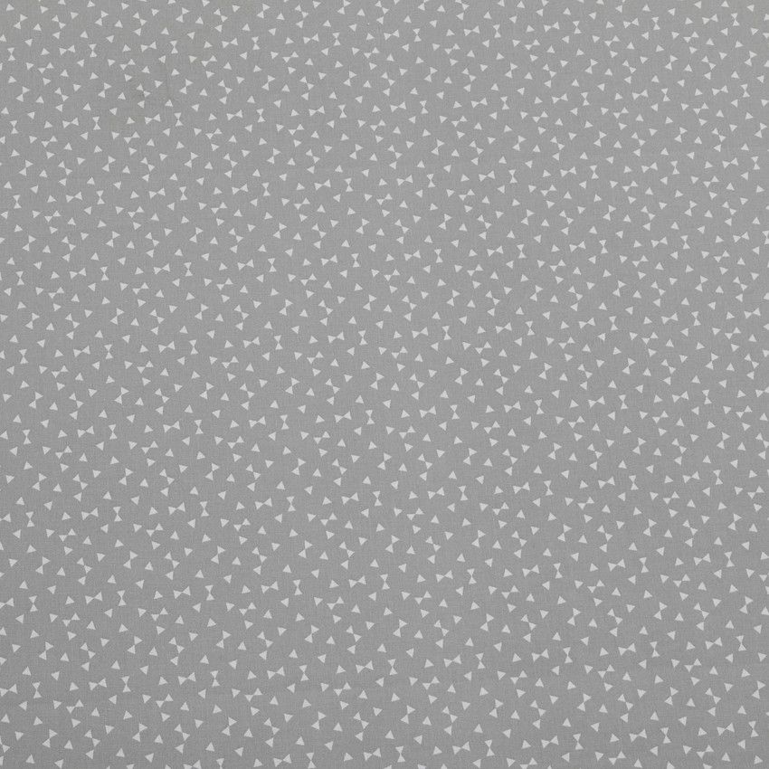 Matelas 60X120CM + plan incliné - Gris imprimé triangles - Ecru