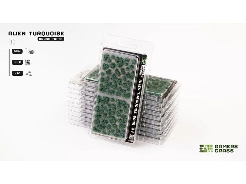 GamersGrass Tufts Wild Alien Turquoise 6 mm Hochwertige Tufts für den Gelände- und Miniaturenbau