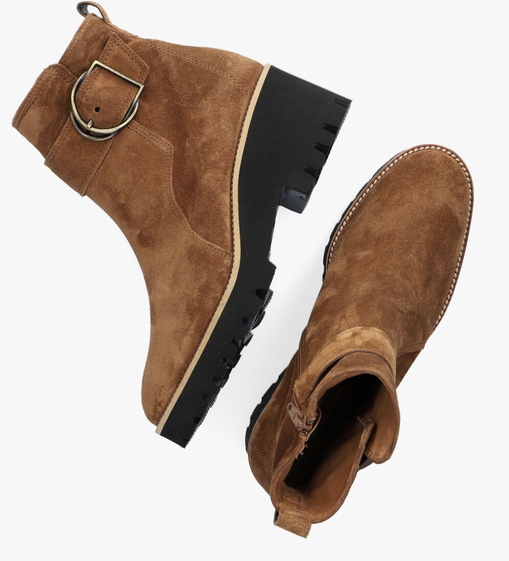 PAUL GREEN cognac paul green enkellaarsjes 9763