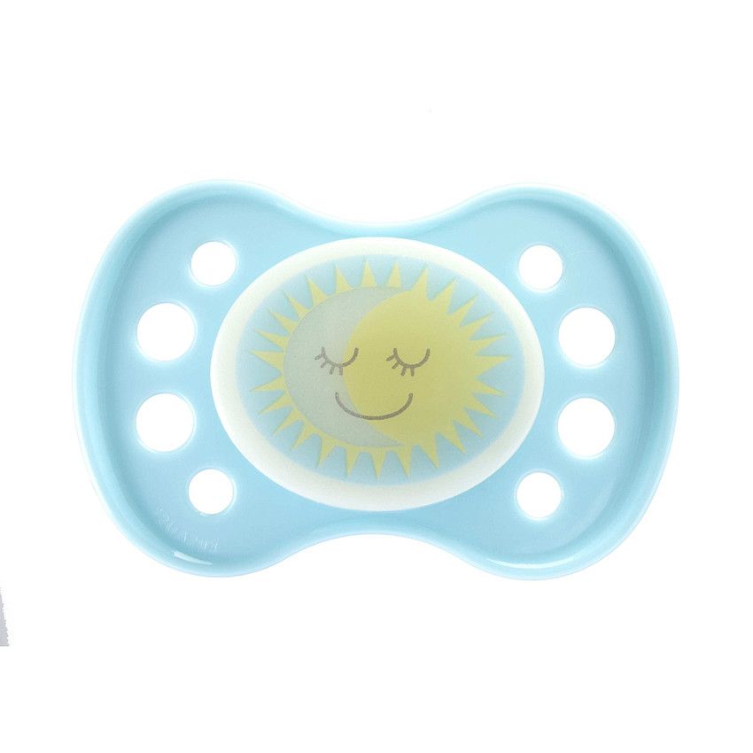 Sucette 2eme age nuit silicone - Blanc