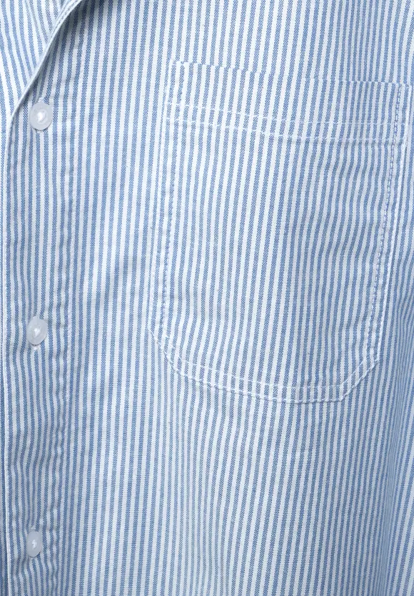 Oxford Streifenhemd - shadow blue