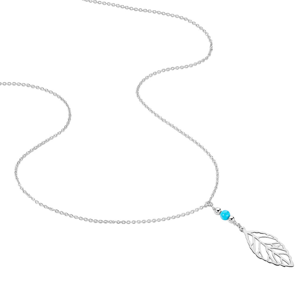 Collier Grethel Argent Blanc Turquoise