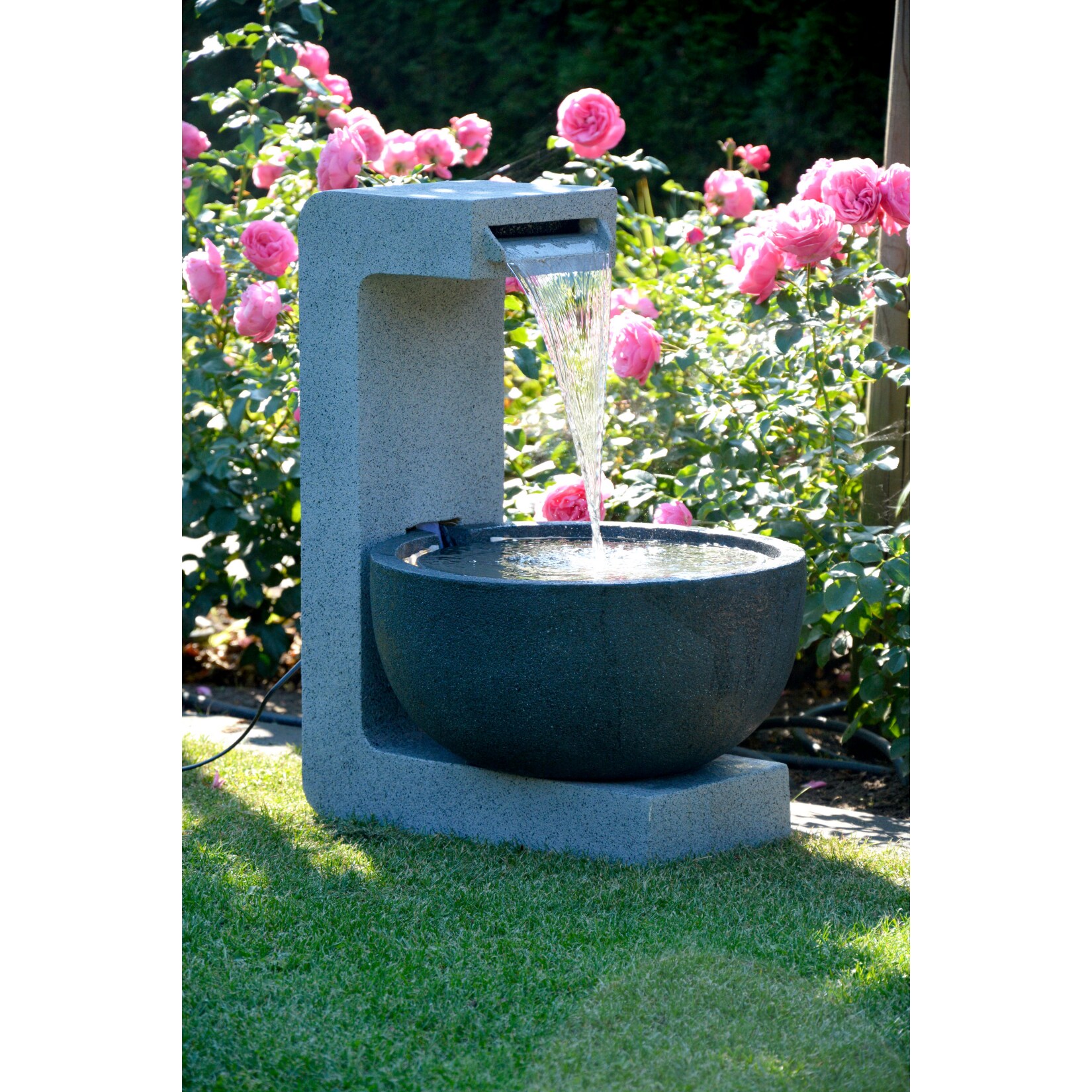 Dobar 96120e Design-Gartenbrunnen mit runder Schale