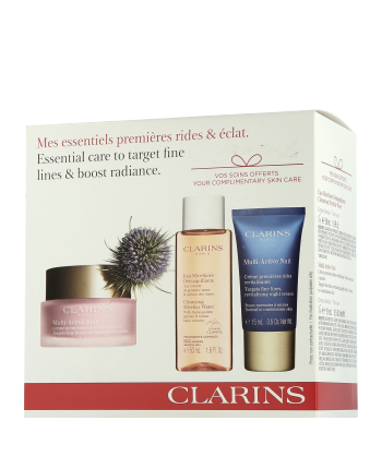 Clarins Multi-ActiveSet mit Creme Jour, Night & Eau Micellaire 50ml-15ml-50ml