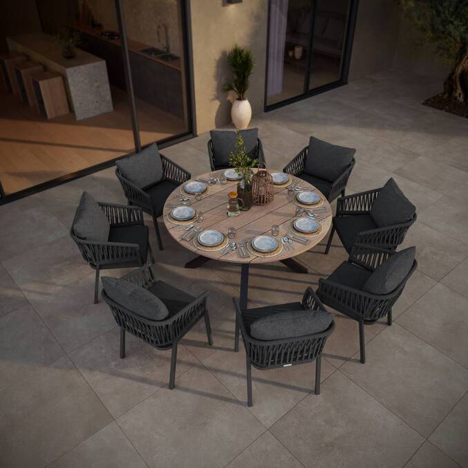 Lot de 2 fauteuils de jardin ORIENGO Anthracite & Graphite