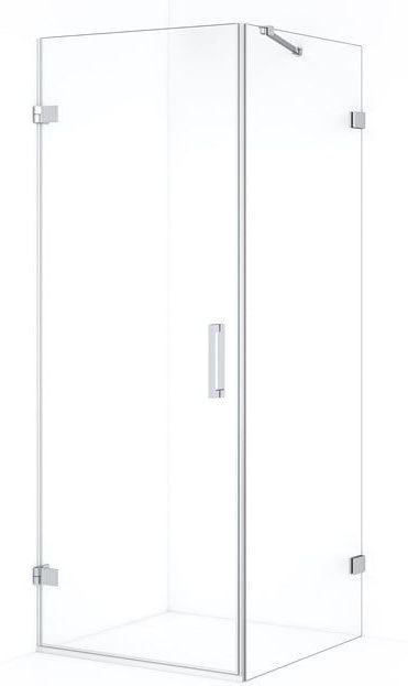 Diamond Douchecabine | 80x70 cm Chroom Helder glas Draaideur Rechthoek