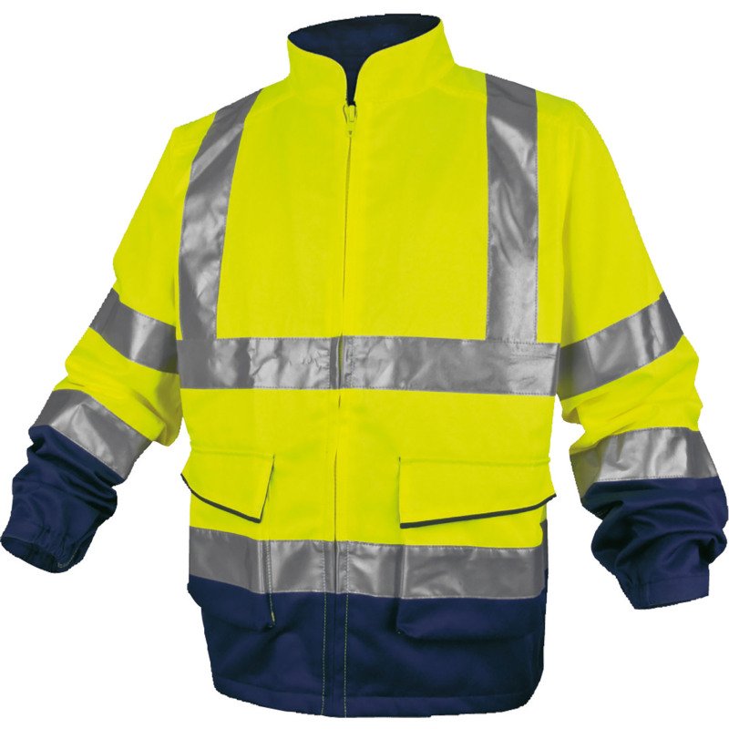 Veste de travail haute visibilité jaune fluo