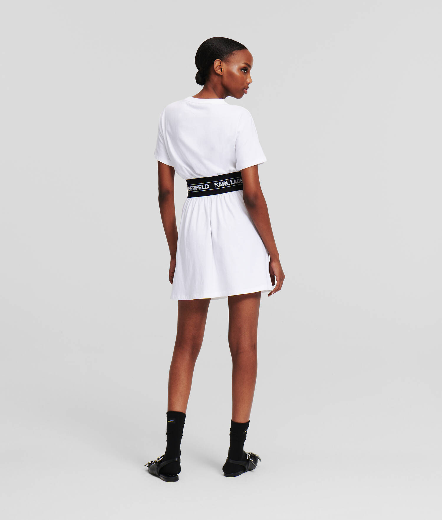 ROBE T-SHIRT AVEC GALON À LOGO KARL