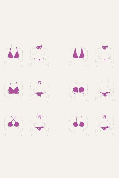 Paarse multiway bikini top