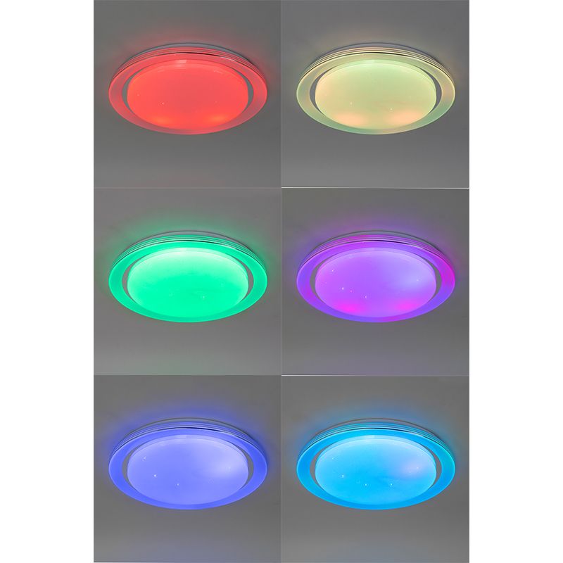 Smart plafondlamp wit 48 cm incl. LED en dimmer RGB - Jochem