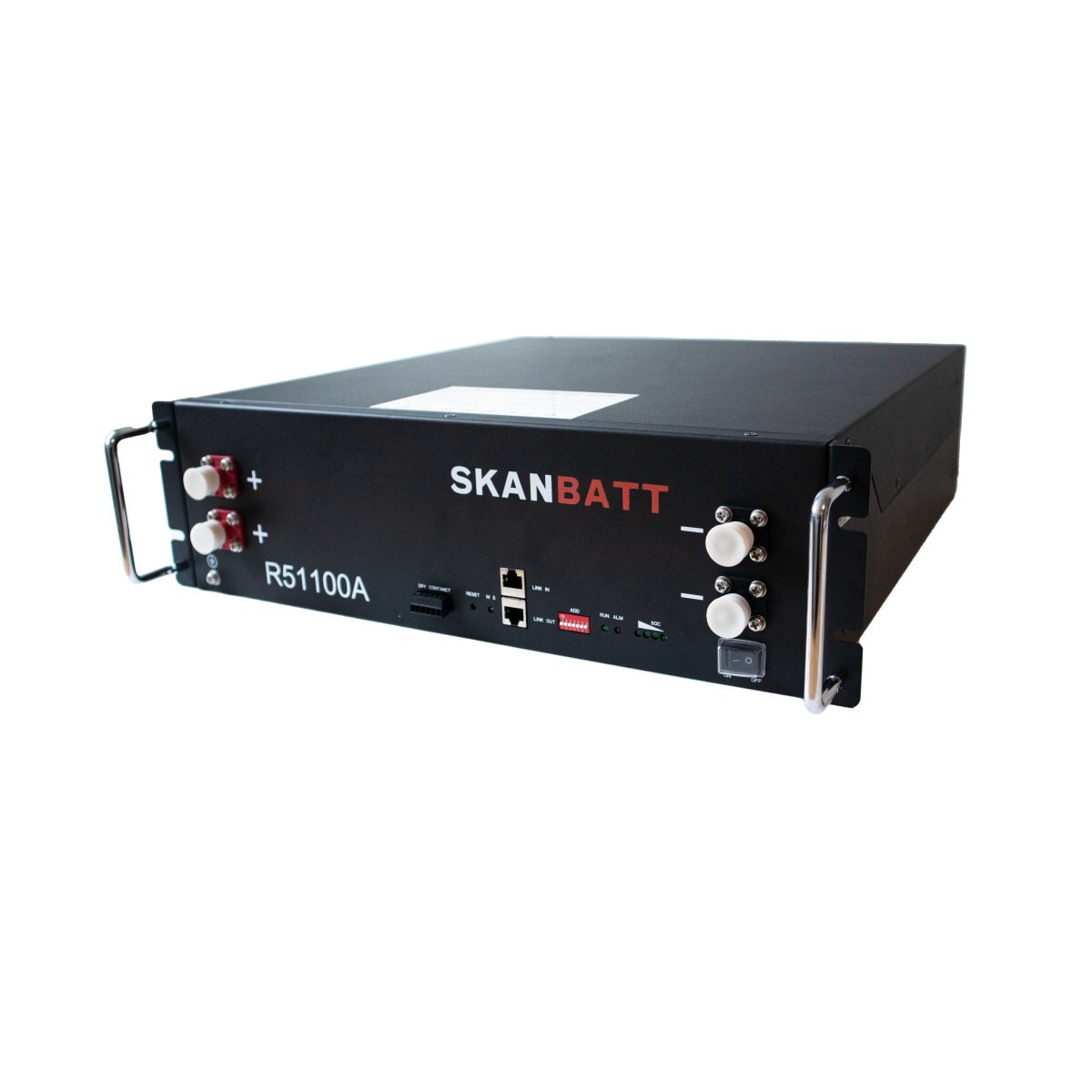 SKANBATT Lithium 3U Rackbatteri 51,2V 100Ah - 5,12kWh - LiFePO4