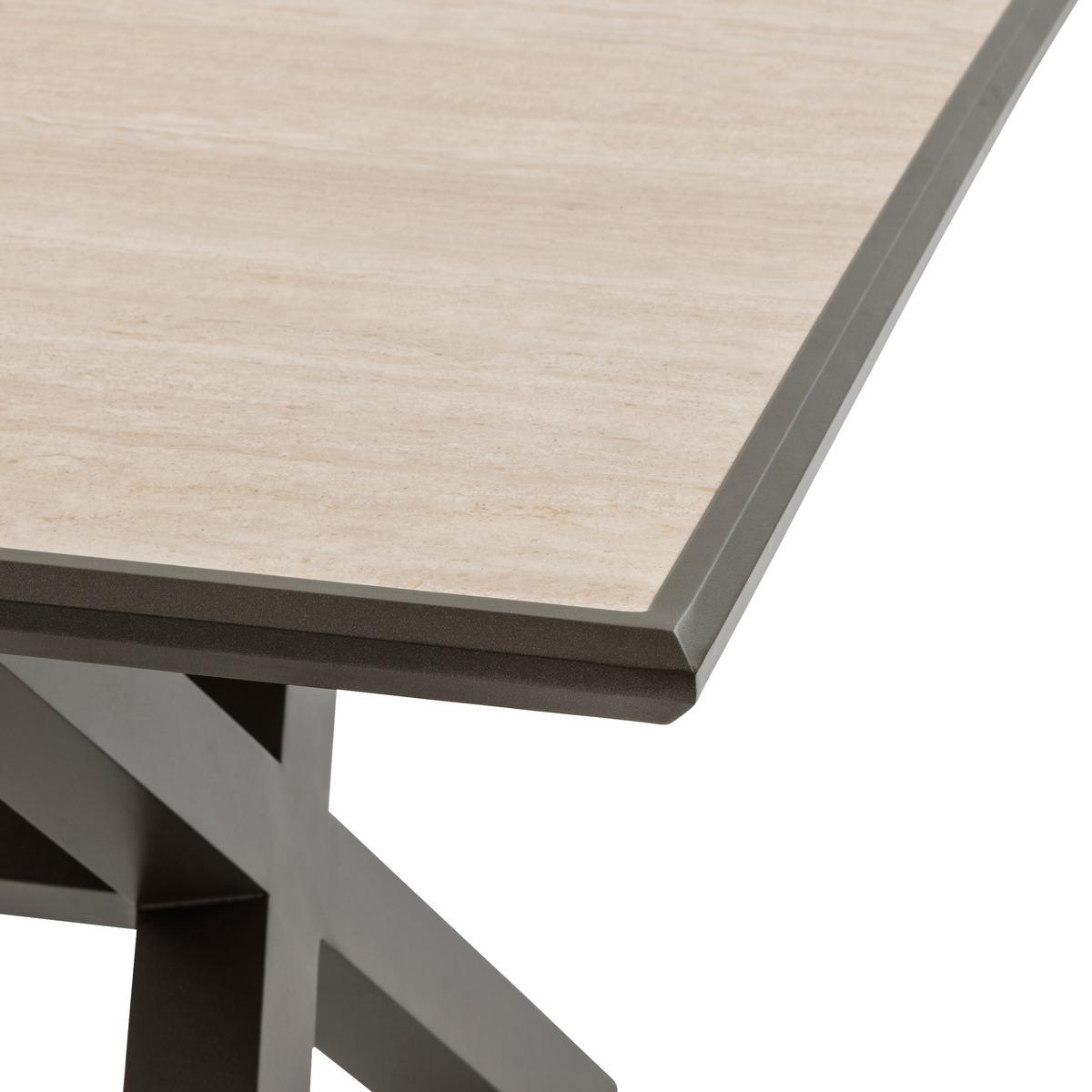 TABLE AXIOME FIXE VANILLE PRALINE 8 PLACES