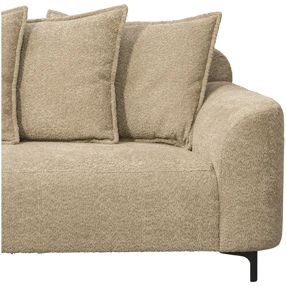 Bank Elsa met chaise longue links - stof Anthology - taupe