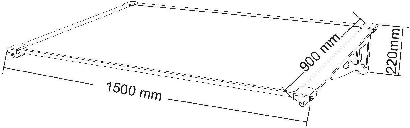 SCHARTEC Aluminium-Vordach als Haustürvordach in 100, 120 oder 150 cm | schützt auch bei extremen Wetterlagen Vordach für Haustür Überdachung | Aluminium Polycarbonat