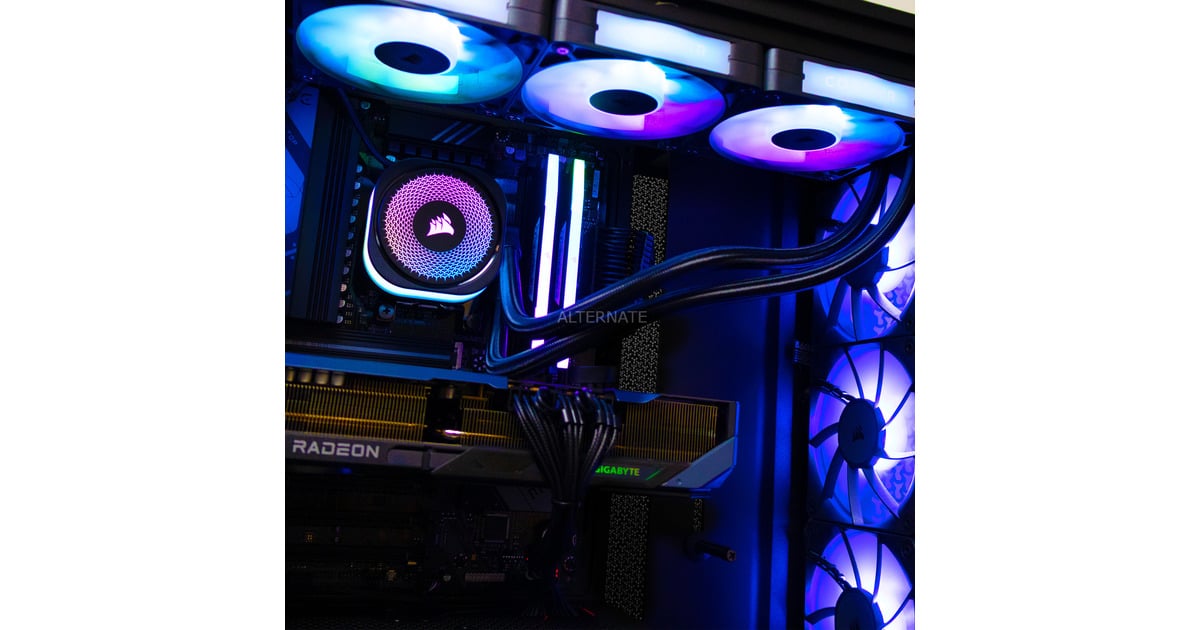 ALTERNATEThunderstorm Pro Ryzen 7 9070XT iCue Limited Edition Back2School gaming pc  (Zwart | R7 9800X3D | RX 9070 XT | 32 GB | 2 TB SSD)
