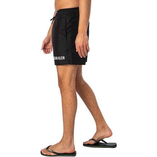 Calvin Klein Jeans - Shorts De Baño Con Cintura Doble Negro