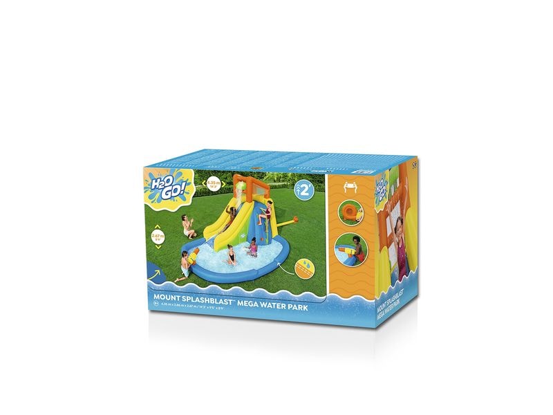 Bestway H2OGO! Mount Splashblast Mega Water Park 435 x 286 Mega-Wasserpark mit Dauergebläse