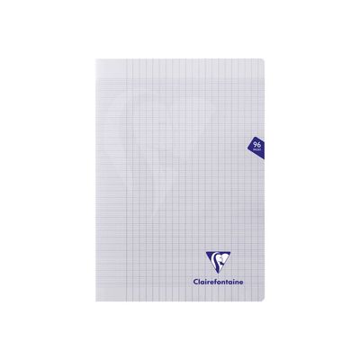 Clairefontaine Mimesys - Cahier polypro A4 (21x29,7 cm) - 96 pages - grands carreaux (Seyes) - disponible dans différentes couleurs