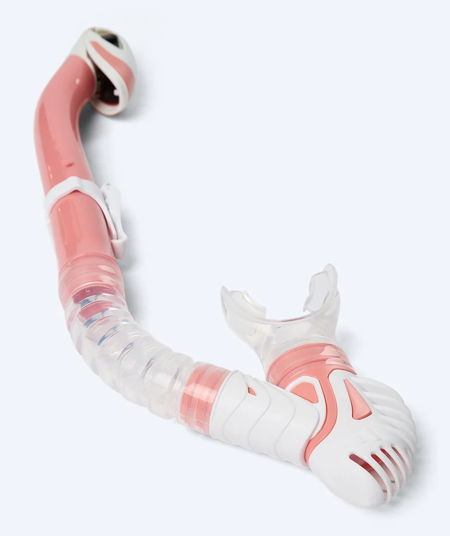 Watery snorkel til voksne (fra 15 år) - Leach Pro - Hvid/lyserød