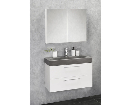 Somero spiegelkast, 60 cm, hoogglans wit