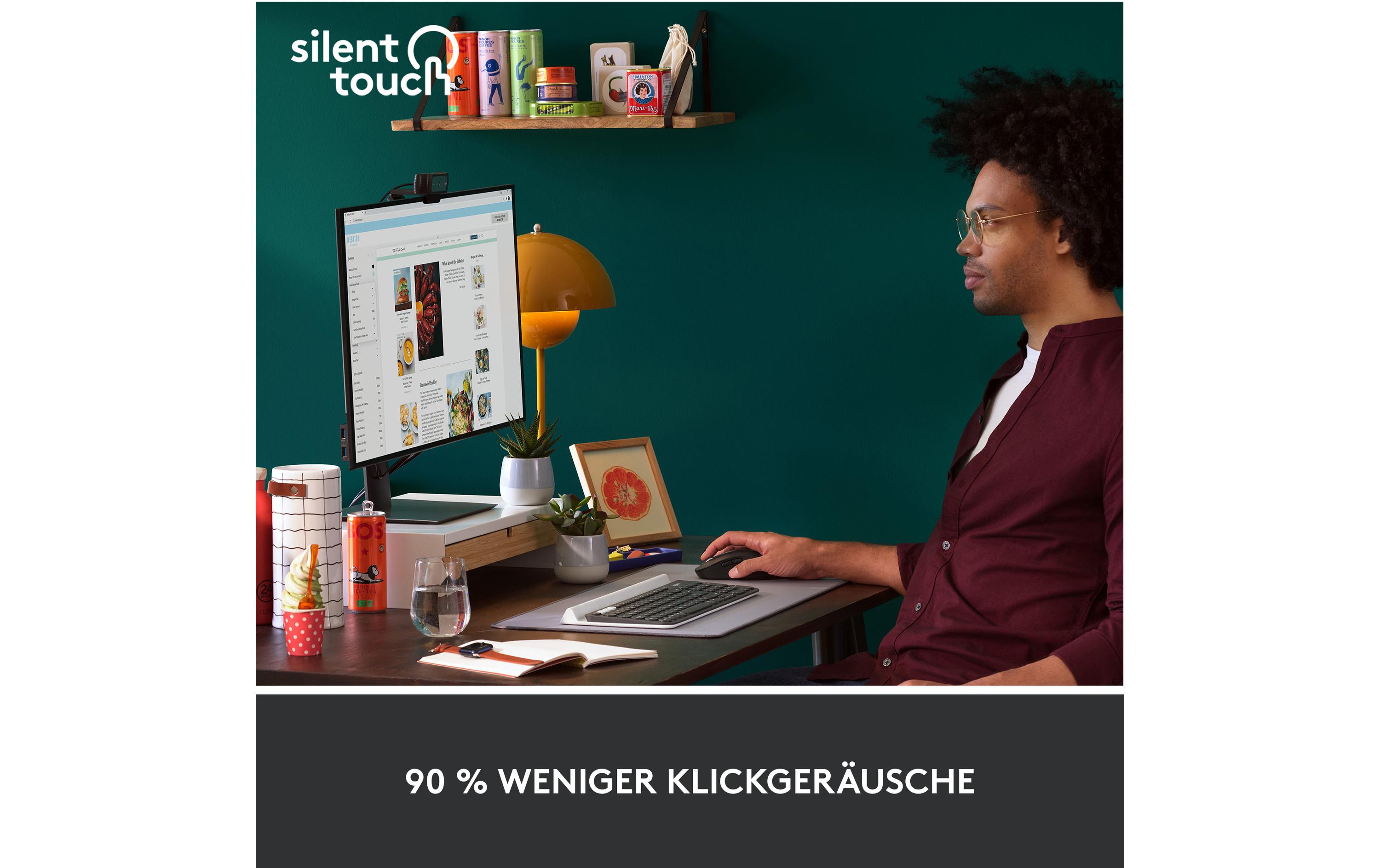 Maus Signature M650 GraphitePräzise Wireless-Maus mit «Logitech SilentTouch»-Technologie