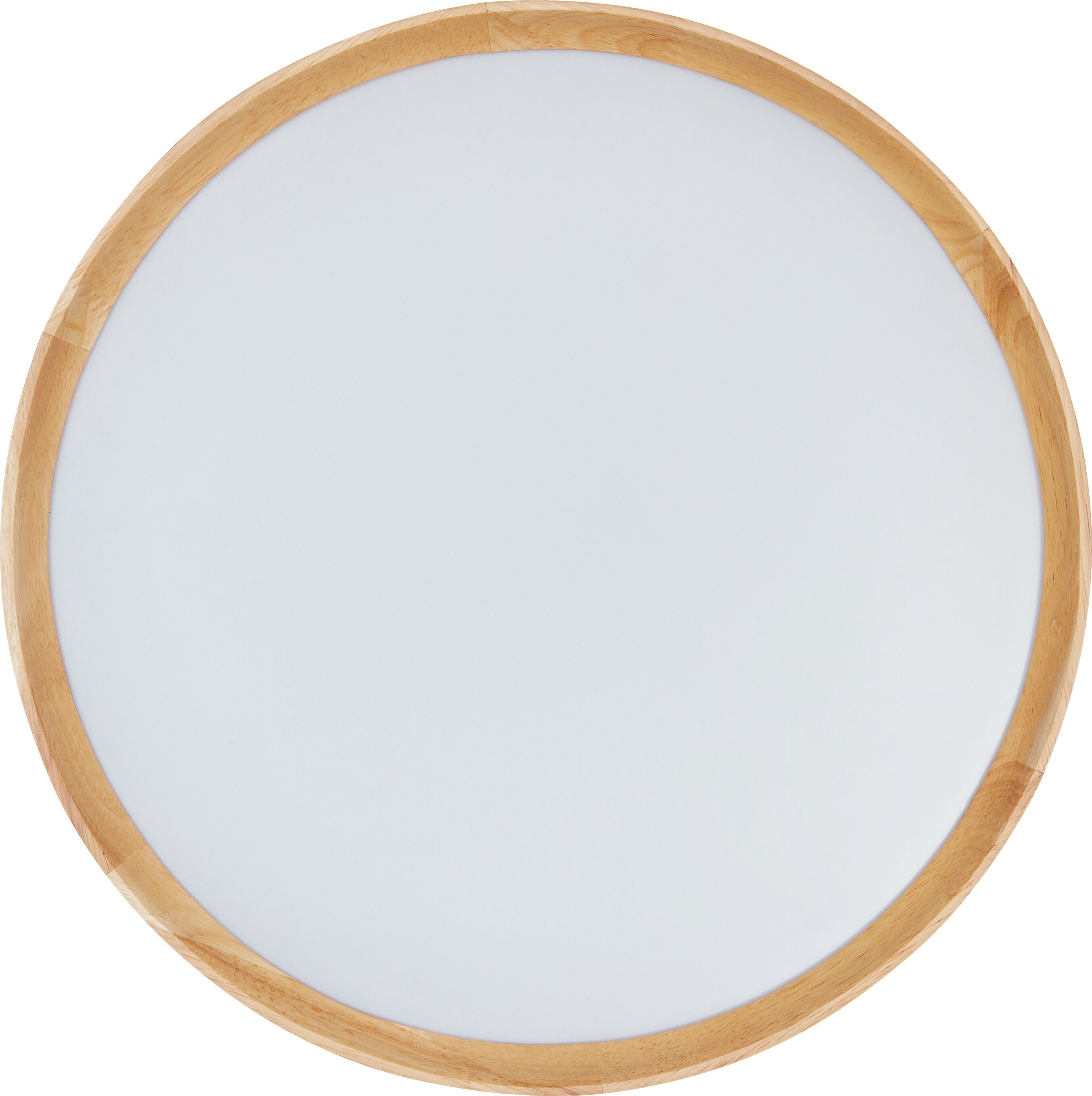 AVENZA Wand- / Deckenleuchte - Weiss, Natur / B: 40.0 cm x T: 40.0 cm x H: 6.15 cm