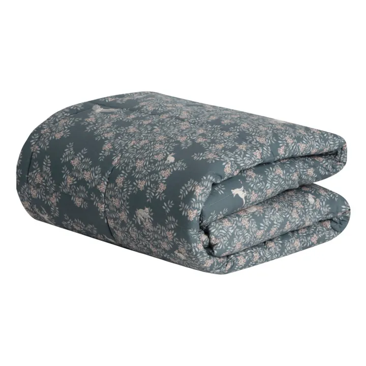 garbo&friends Couverture matelassée Fauna en percale de coton | Bleu