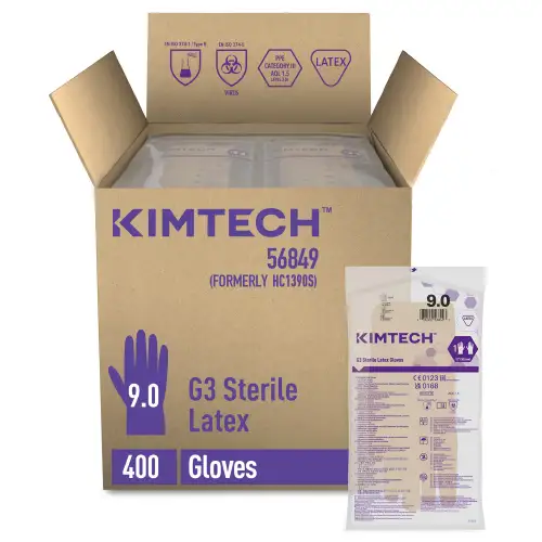 Gant de protection chimique latex stérile Kimtech? Pure G3 30cm